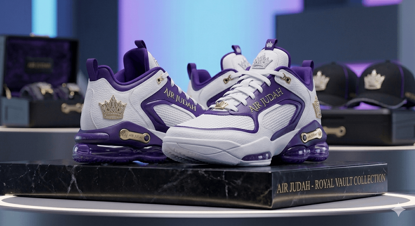 Air Judah Sneaker — Royal Vault White